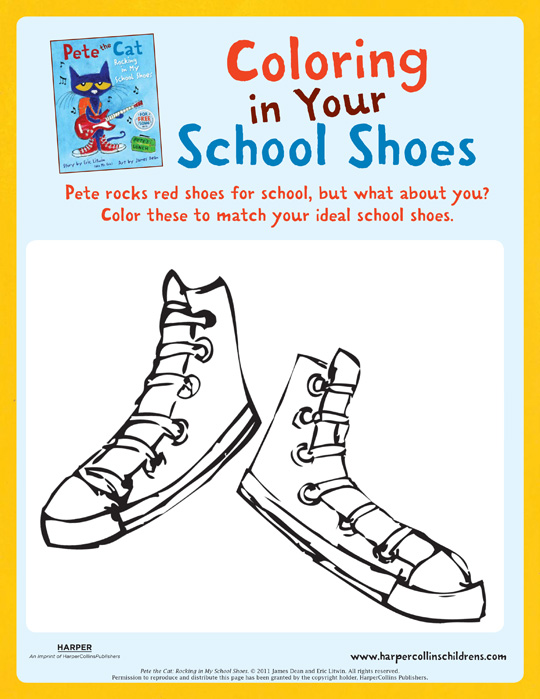 Pete the Cat Rocking In My School Shoes: Coloring