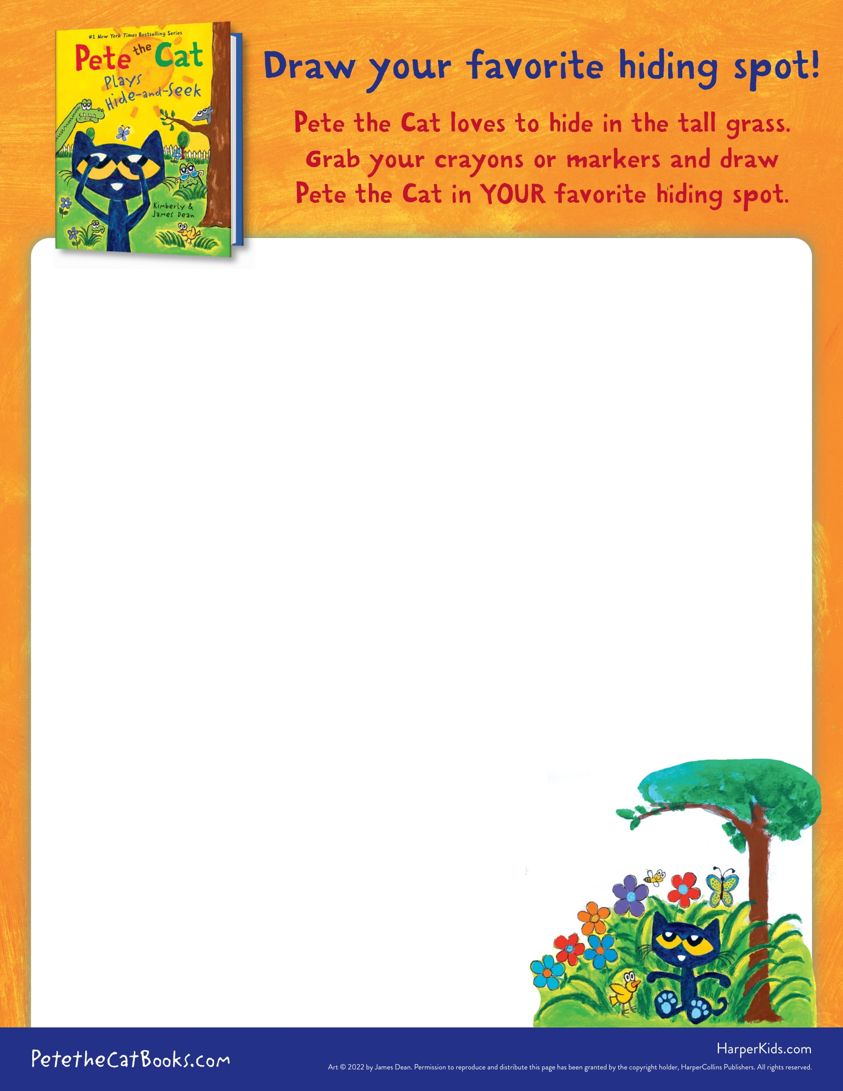 Pete the Cat Plays Hide-and-Seek by Kimberly and James Dean (Hardcover)